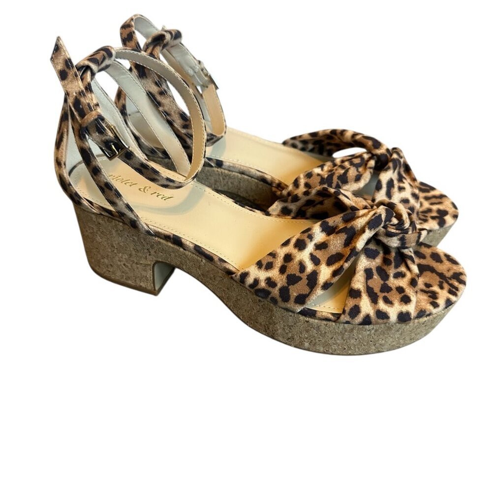 Violet & Red Sharla Leopard Print Platform Heels … - image 5